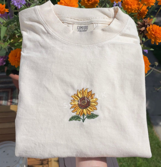 Sunflower Cropped Boxy Tee