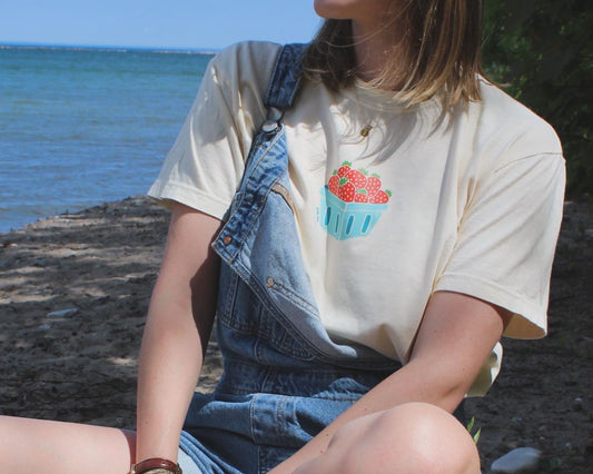 A Strawberry Boxy Tee