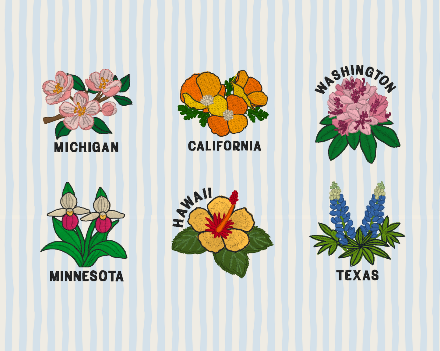 State Flower Boxy Tees