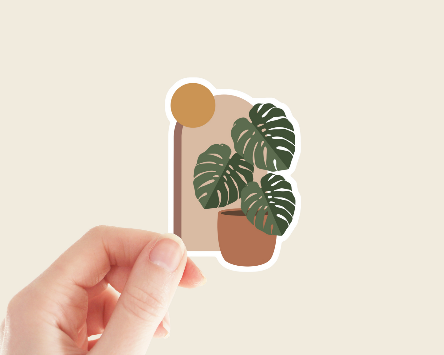 Boho Monstera Sticker