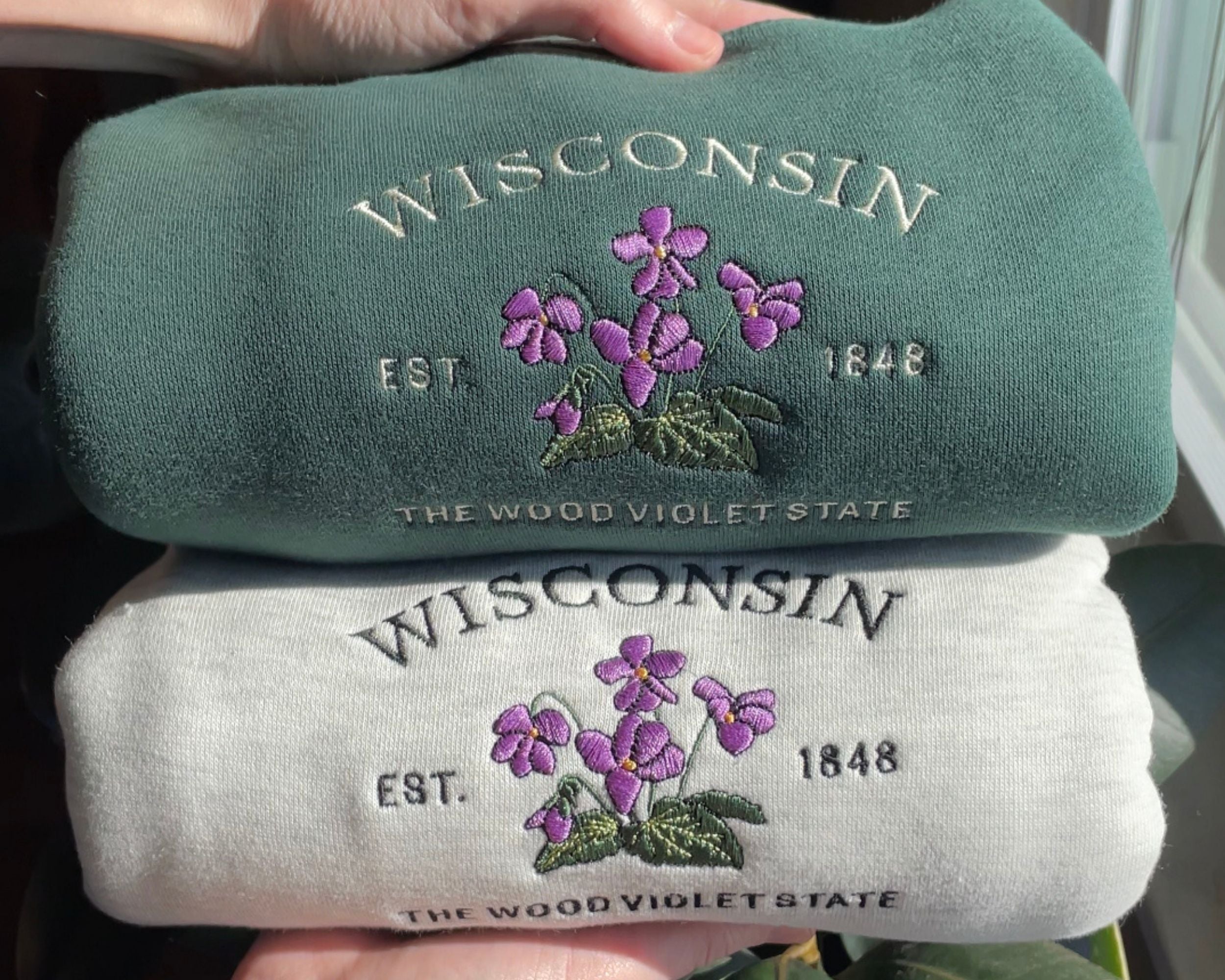 Wood Violet Flower Scarf - Wisconsin State Flower - Wisconsin themed online gifts - Moving away gifts for her - travel themed gifts