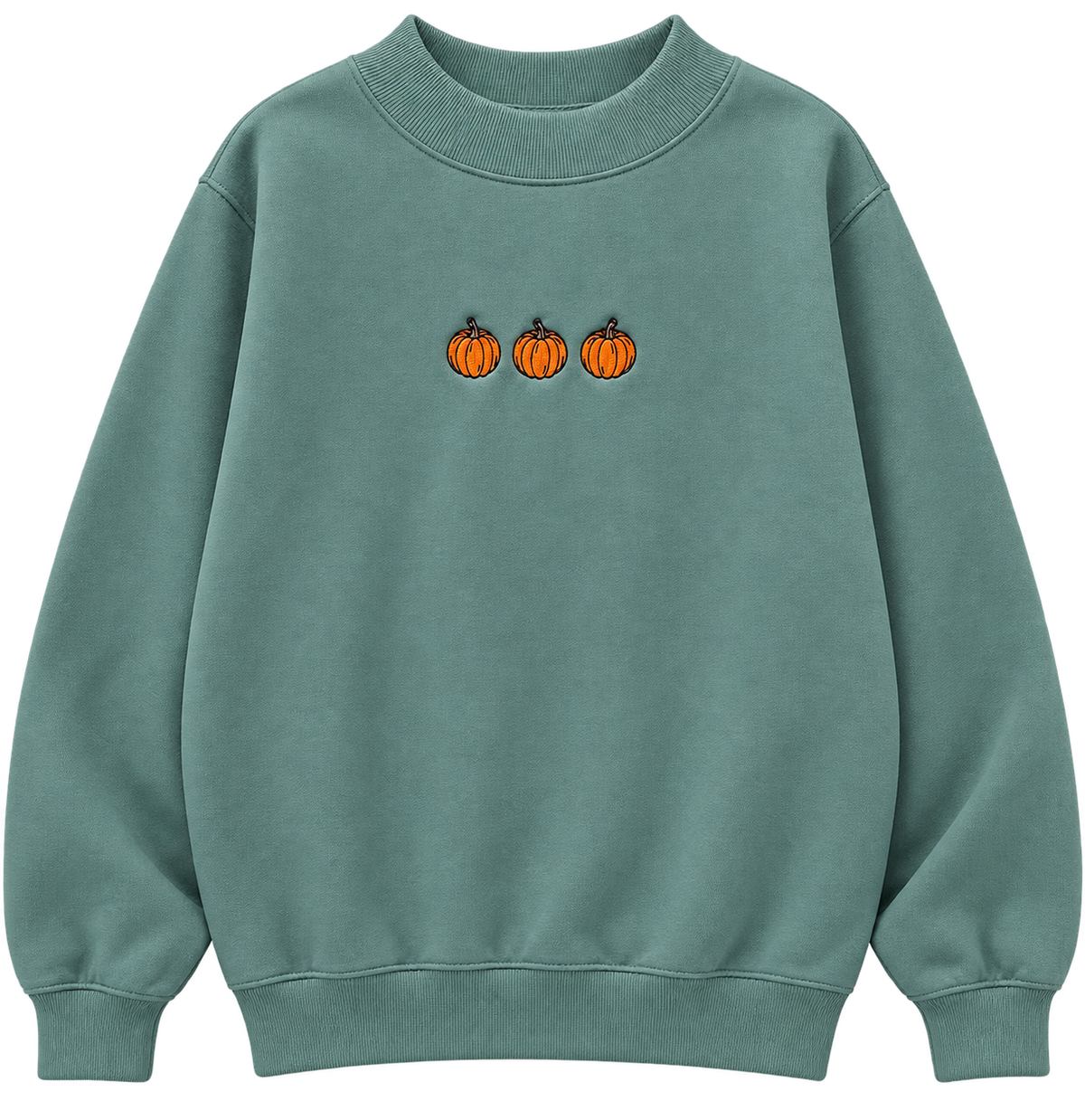 Pumpkin Mock Neck Crew