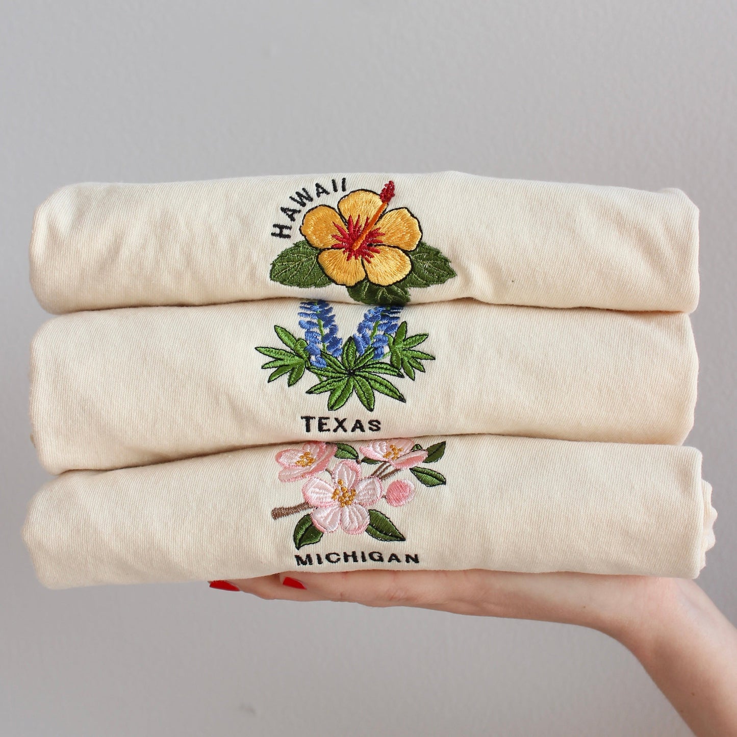 State Flower Boxy Tees