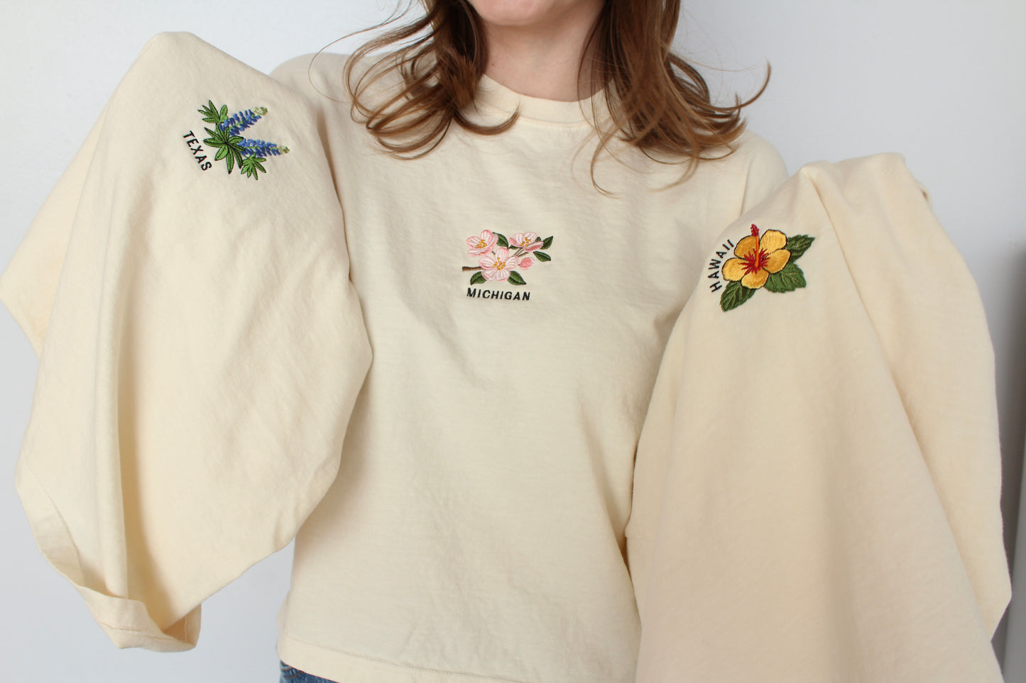 State Flower Boxy Tees