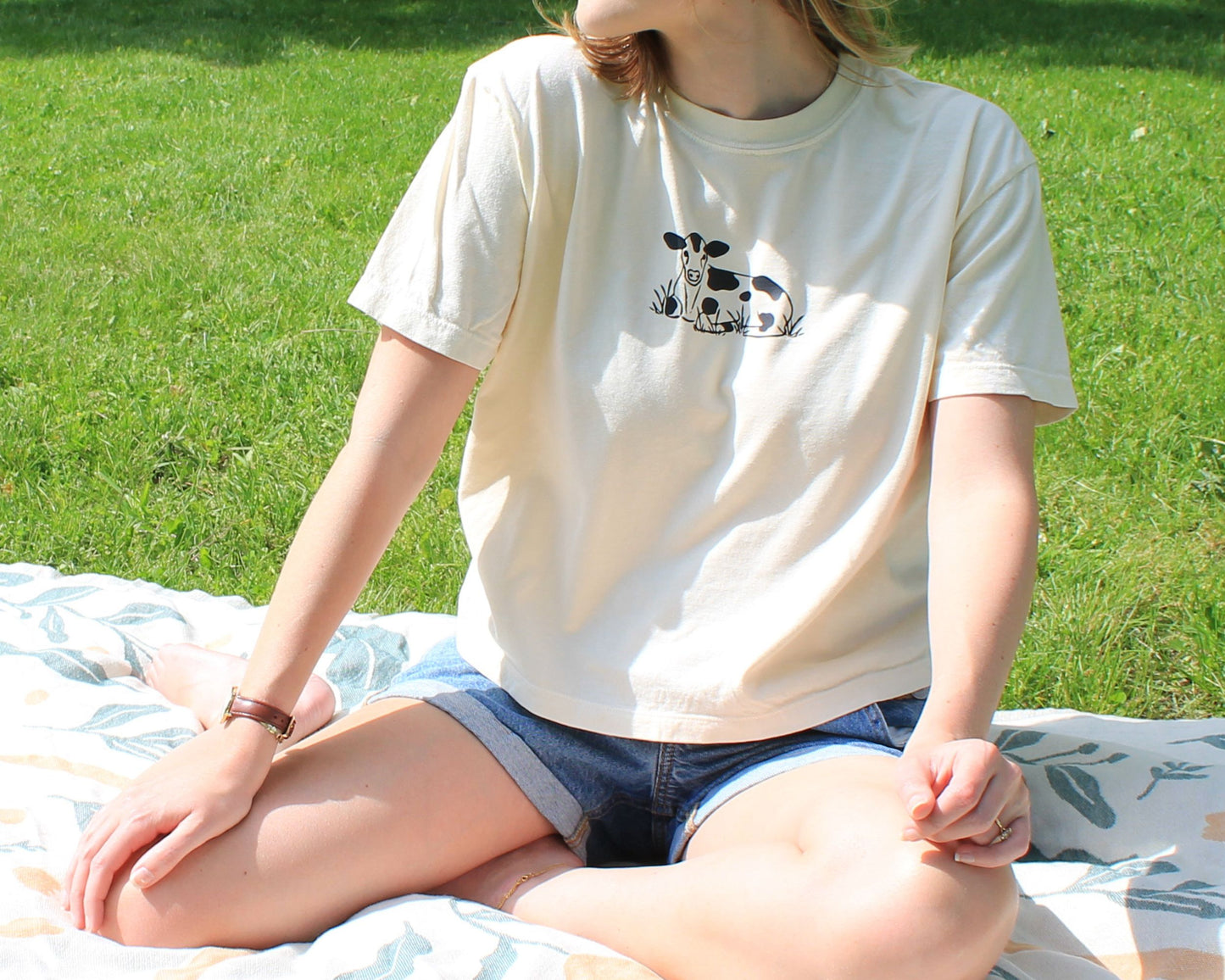 Cow Boxy Tee